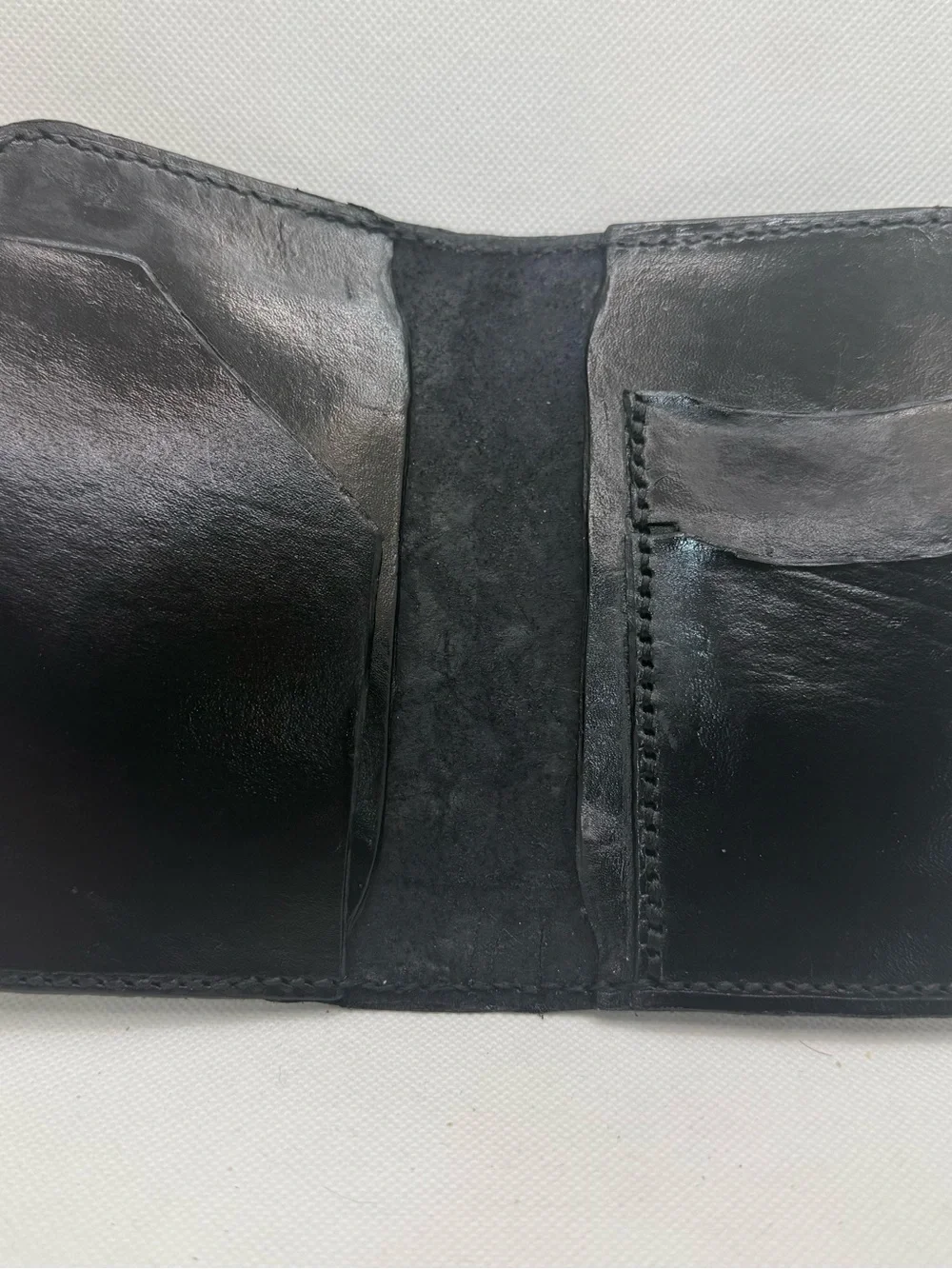 Handmade Black Leather Passport Holder, Skull & Spiderweb Tooled Design